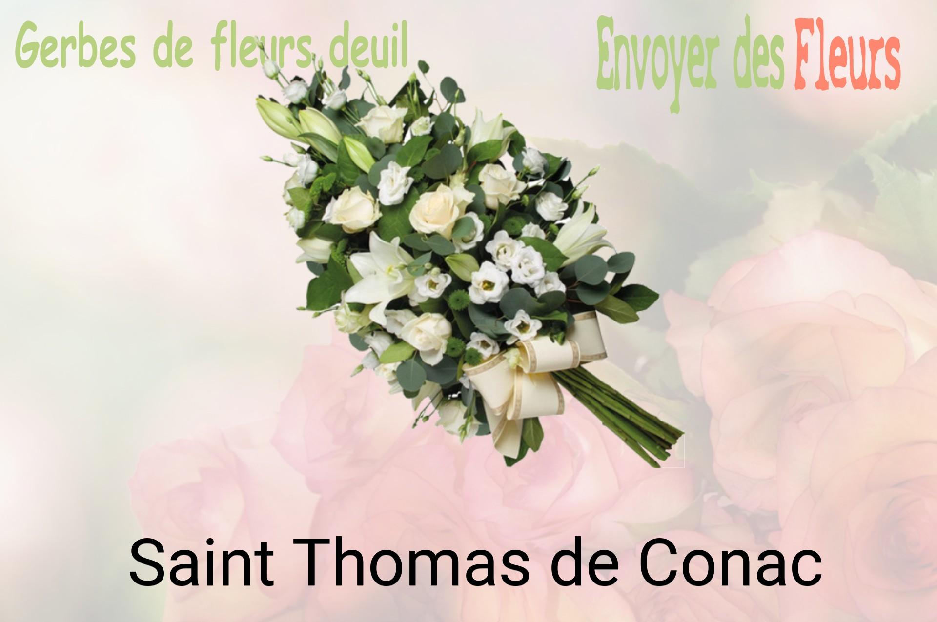 Gerbe de fleurs de deuil livrée à Saint-Thomas-de-Conac